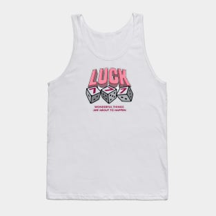 Angel Numbers 777 Luck word lettering art Tank Top